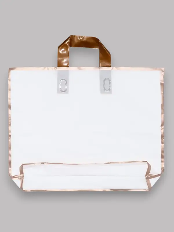 Пакет с петлевой ручкой белый 40 х 31 х 8 см 80 мкм