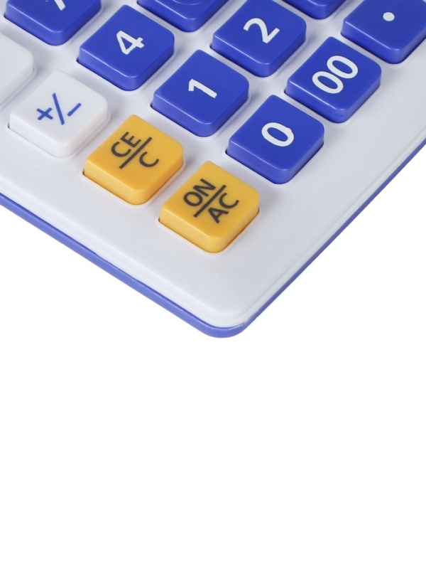Калькулятор настольный 12-разрядный КК-1200C, белый/синий