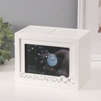 Фотоархив на 96 фото 10х15 см + рамка 10х15 см "Бесконечно" белый 20х15х12 см