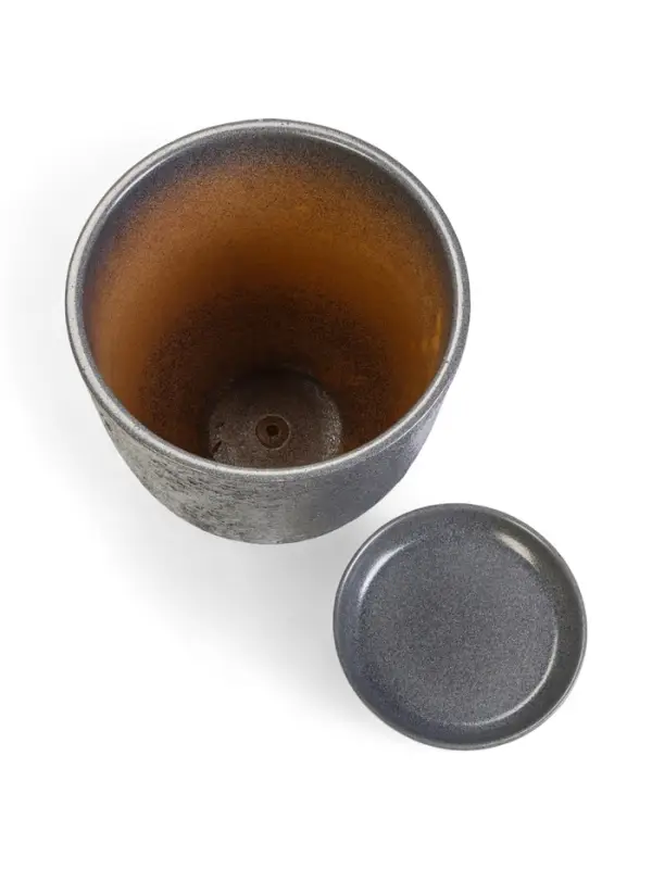 Горшок цветочный с поддоном 5 л, керамика "Шагрень" (М)