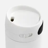 Термостакан X1 с цветной кнопкой, белый с черным