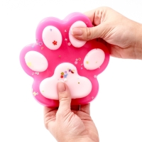 Сквиш антистресс - игрушка &laquo;Кошачья лапка&raquo;, с блёстками, МИКС