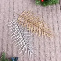 Декор блеск &laquo;Ветка иглицы&raquo;, 12&times;28 см, МИКС (золото, серебро)