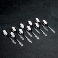 Ложка десертная &laquo;Славяна&raquo;, h=16 см, толщина 1,2 мм, цвет серебряный