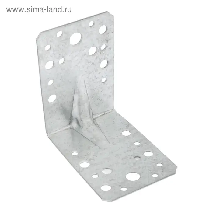 Уголок крепёжный ТУНДРА krep, 90&times;90&times;65&times;2 мм, усиленный, ГОЦ, 1 шт.