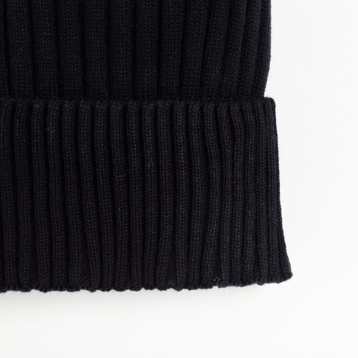 Шапка детская, цвет чёрный, размер 52-56 Шапка детская, цвет чёрный, размер 52-56