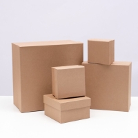 Набор квадратных коробок крафт 10 в 1, 28 х 28 х 15см - 10 х 10 х 6 см Набор квадратных коробок крафт 10 в 1, 28 х 28 х 15см - 10 х 10 х 6 см