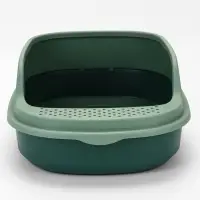 Лоток для кошек Фур-Мур 48&times;35.5 cм с высоким бортом + совок, Soft-touch, изумруд