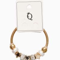 Браслет жемчуг &laquo;Марджери&raquo; звёзды, цвет белый в золоте, d=6,5 см