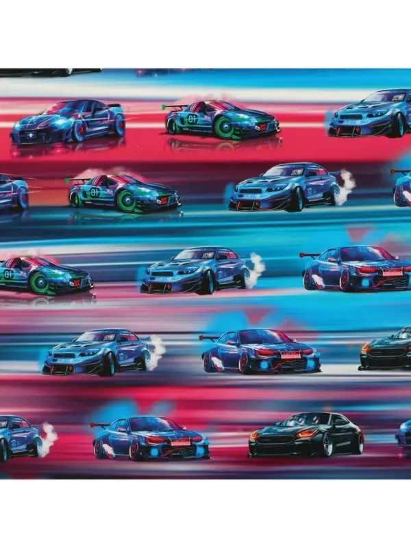 Бумага упаковочная глянцевая &laquo;Машинки&raquo;, 70 х 100 см