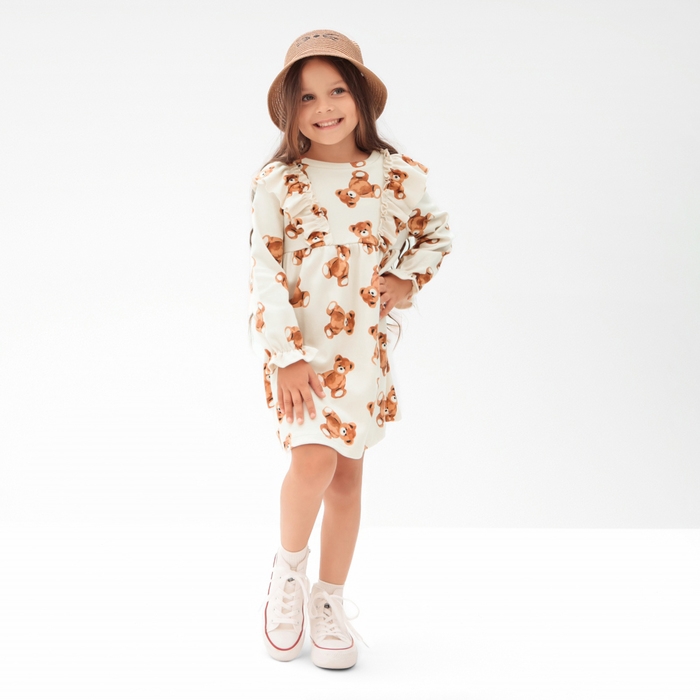 Платье детское с рюшами KAFTAN Платье детское с рюшами KAFTAN "Мишки" р.28 (86-92)