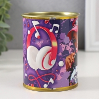 Подарочные носки в банке &laquo;Крутой девчонке&raquo;, (внутри носки женские, цвет белый)