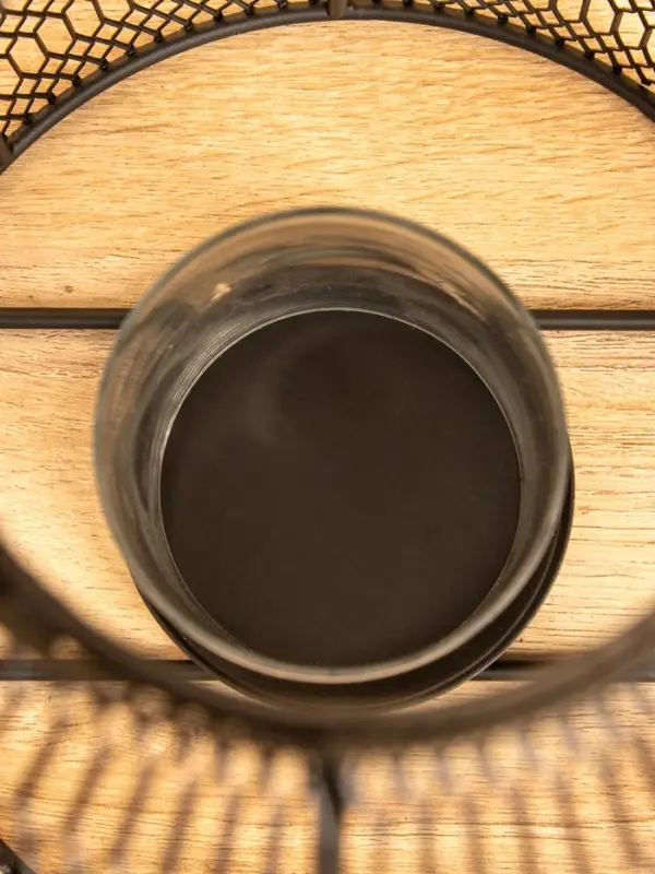 Подсвечник фонарь со стеклянной колбой 20х20х26 см, d 9 см, металл, цв. черный