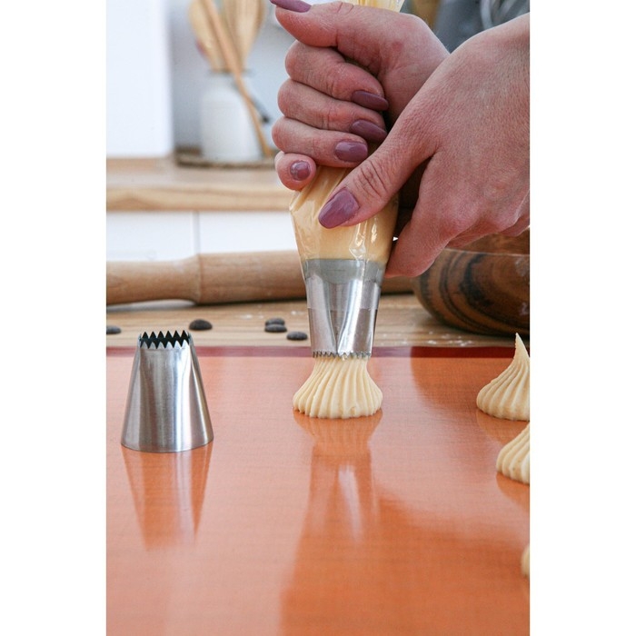 Коврик для выпечки армированный Доляна, силикон, 60&times;40 см, бежевый