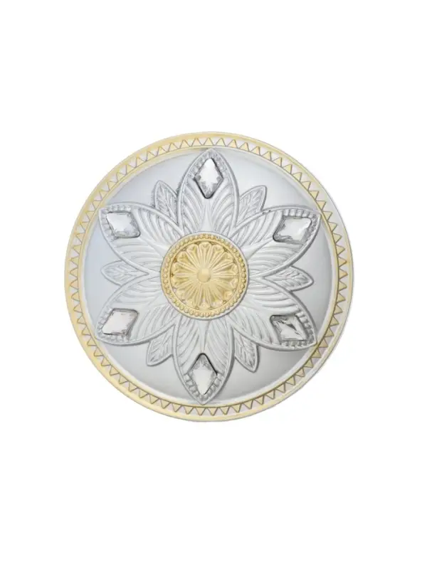 Крючок для штор CAPPIO KS032, d=98 мм, цвет серебро с золотом, 2 шт