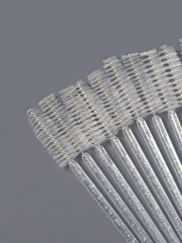 Щёточки для бровей и ресниц, набор - 10 шт., 9.5 см, прозрачная