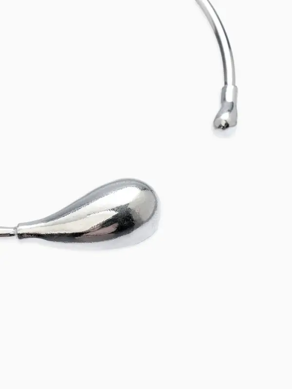 Колье-Чокер "Капли БО", цвет серебро