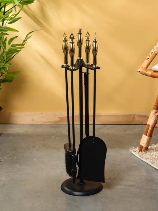 Каминный набор, сталь, алюминий 64 см