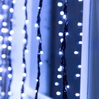 Гирлянда &laquo;Водопад&raquo; 2 &times; 1.5 м, IP44, УМС, прозрачная нить, 400 LED, свечение белое, 8 режимов, 220 В