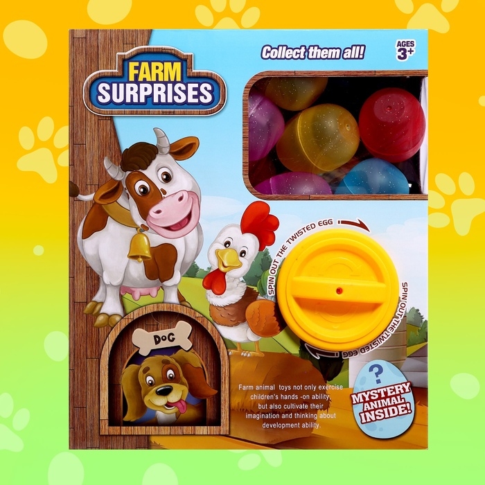 Детский игровой автомат &laquo;Домашние животные&raquo; с игрушками, в наборе 10 шаров-сюрпризов