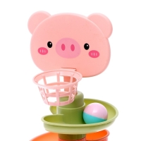 Развивающая пирамидка &laquo;Попади в корзину&raquo;, 8 элементов, цвет розовый