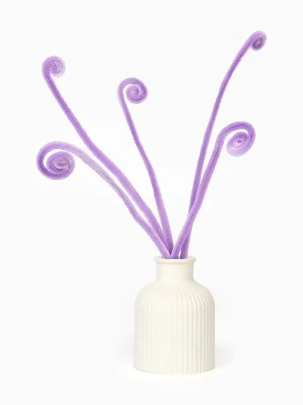 Синельная проволока, набор 100 шт, размер 1 шт 30х0,8 см, цвет сиреневый