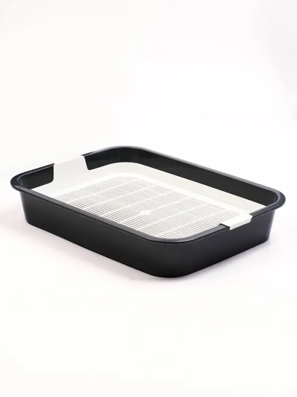 Туалет "Белла мини" для кошек, с сеткой, 35 х 26  х 6 см, Серый