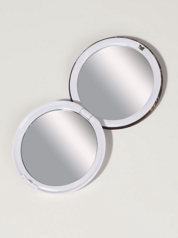 Зеркало складное &laquo;Цветы&raquo;, d = 7,5 см, цвет МИКС