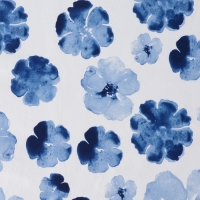 Скатерть на стол &laquo;Фиалки&raquo; Доляна 137&times;180 см, сине-белая