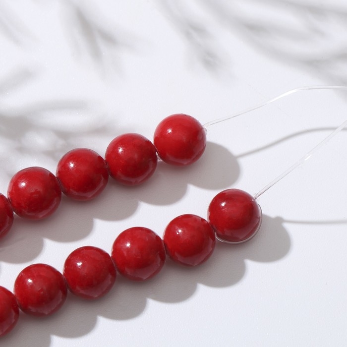 Бусины на нити шар №8 &laquo;Коралл красный&raquo;, 40 см