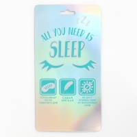 Маска шелковая для сна &laquo;Глазки&raquo;, 20 х 9 см, цвет бирюзовый