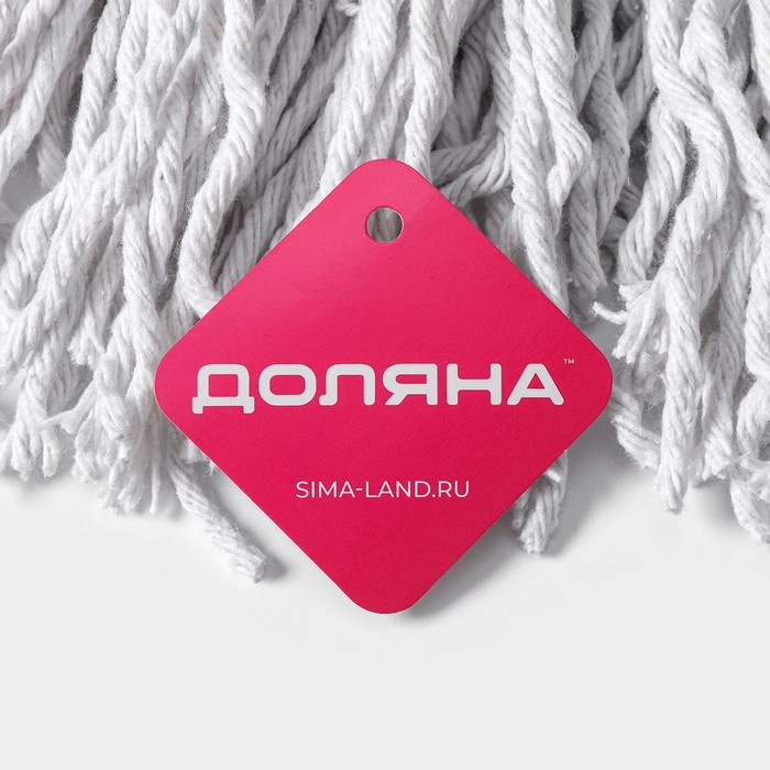 Швабра для мытья пола Доляна &laquo;Веревочная плоская&raquo;, насадка 23 см, металлическая ручка 118 см, цвет МИКС