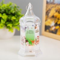 Ночник "Новый год" LED от батареек 3хLR41 прозрачный 6х6х15 см RISALUX Ночник "Новый год" LED от батареек 3хLR41 прозрачный 6х6х15 см RISALUX