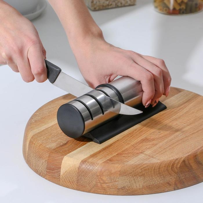 Точилка &laquo;Ракета&raquo;, 18&times;5,5&times;5,5 см, для ножей с металлическим, керамическим лезвием и полировкой, цвет МИКС