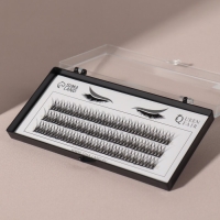 Набор накладных ресниц &laquo;Ласточкин хвост&raquo;, пучки, 10 мм, толщина 0,1 мм, изгиб С, 12 D