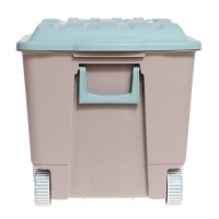 Ящик для игрушек на колёсах, 66,5 л., 68,5 &times; 39,5 &times; 38,5 см, цвет светло-бежевый