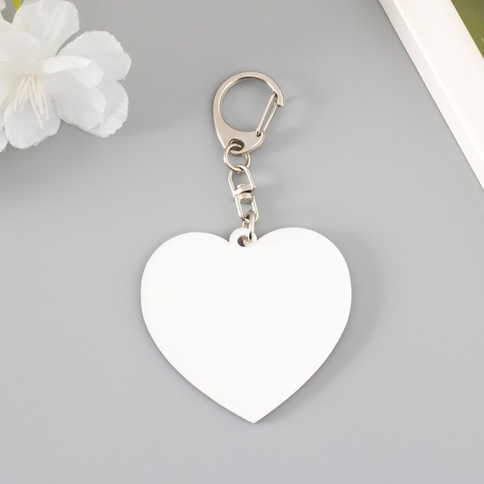 Брелок акрил Брелок акрил "Девочка в венке с большим медвежонком в руках" 5,2х4,9 см