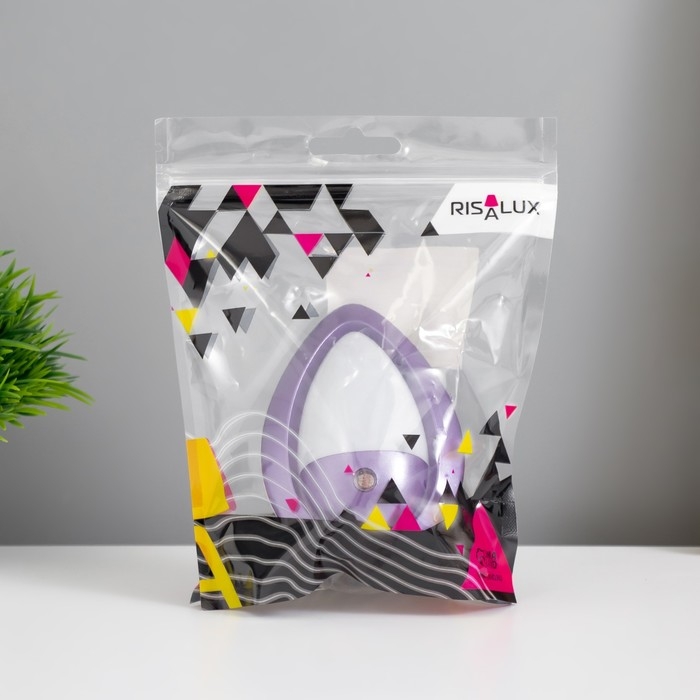 Ночник "Светлячок" с датчиком освещения, 3_LED х 1 Вт, 10 см (220В) фиолет. RISALUX