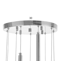 Светильник "Жаннетт" 9х3Вт G4 Хром 30х30х180см