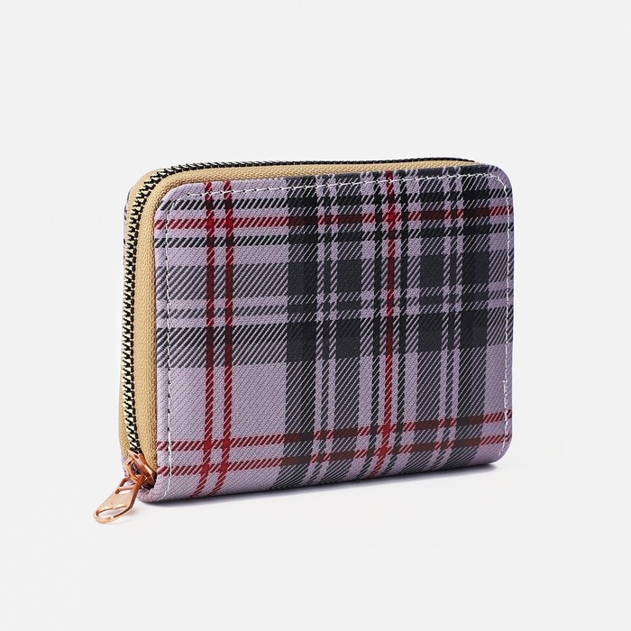 Кошелёк на молнии, цвет серый