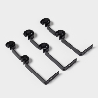 Карниз двухрядный кованый, 160-300 см, телескопический, металл, черный