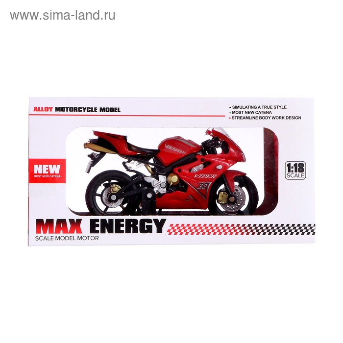 Мотоцикл металлический &laquo;Супер байк&raquo;, масштаб 1:16, МИКС