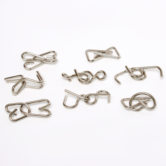 Головоломка металлическая &laquo;Деньги мира&raquo;, набор 8 шт.