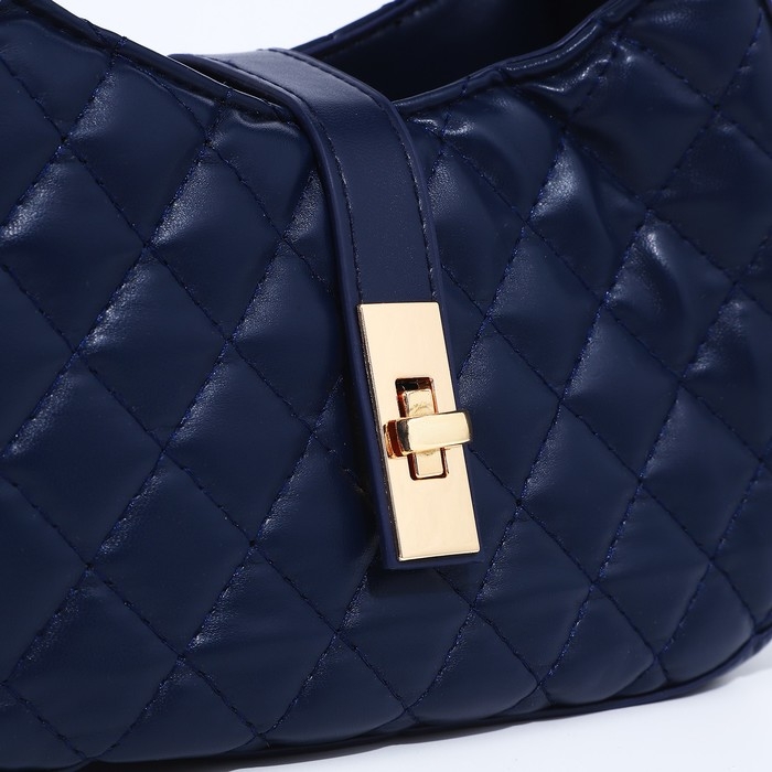 Сумка-багет на молнии, цвет синий