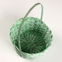 Набор корзин из 3 шт, D21х10хH36см, зеленый, бамбук