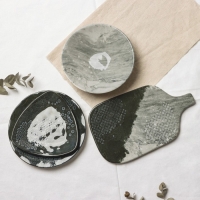 Блюдо керамическое &laquo;Стоун&raquo;, 29.7х17.5 см, цвет серый