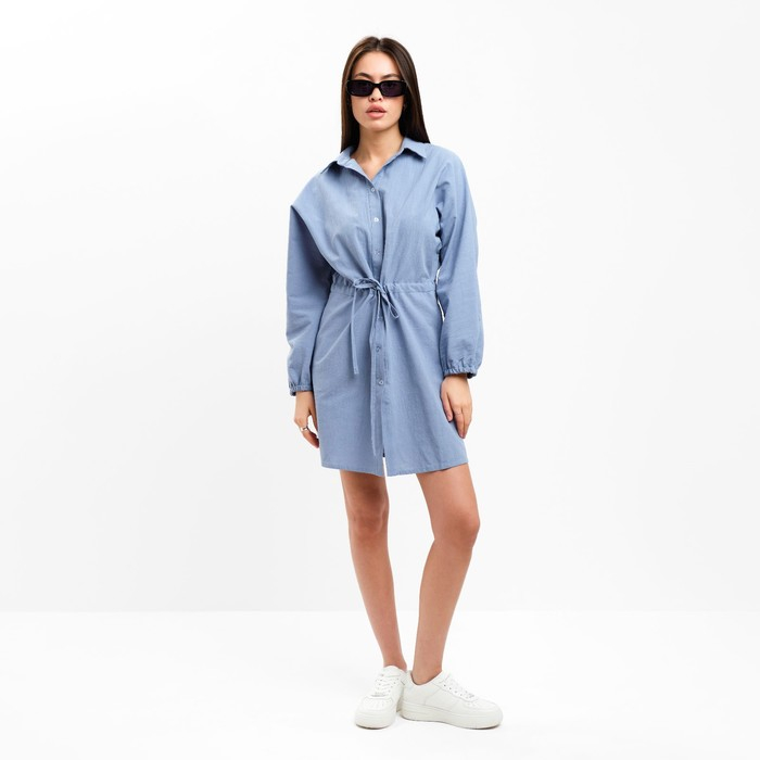 Платье летнее женское с кулиской MIST размер 40-42, цвет синий Платье летнее женское с кулиской MIST размер 40-42, цвет синий