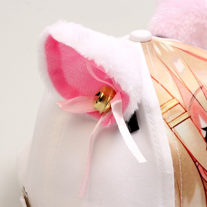 Кепка детская для девочки "Котик", аниме, с ушками, р-р 52-54, 5-7 лет