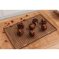 Решётка для глазирования и остывания кондитерских изделий KONFINETTA, 40×25×1,5 см, цвет чёрный Решётка для глазирования и остывания кондитерских изделий KONFINETTA, 40×25×1,5 см, цвет чёрный