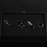 Набор для вина на 2 бутылки Доляна &laquo;Премьер&raquo;, 4 предмета: штопор, пробка, воронка, кольцо